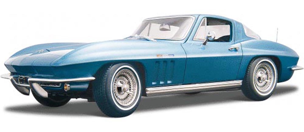 1965 Chevy Corvette, Blue - Maisto 31640 - 1/18 Scale Diecast Model Toy Car