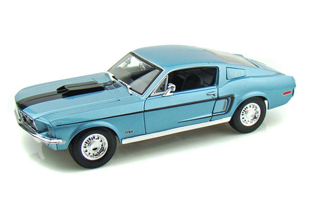 1968 Ford Mustang GT Cobra Jet, Blue - Maisto Special Edition 31167 - 1/18 Scale Diecast Model Toy Car