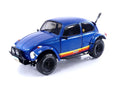 1975 Volkswagen Beetle Baja Blue Metallic with Stripes 1/18 Diecast Model Car by Solido