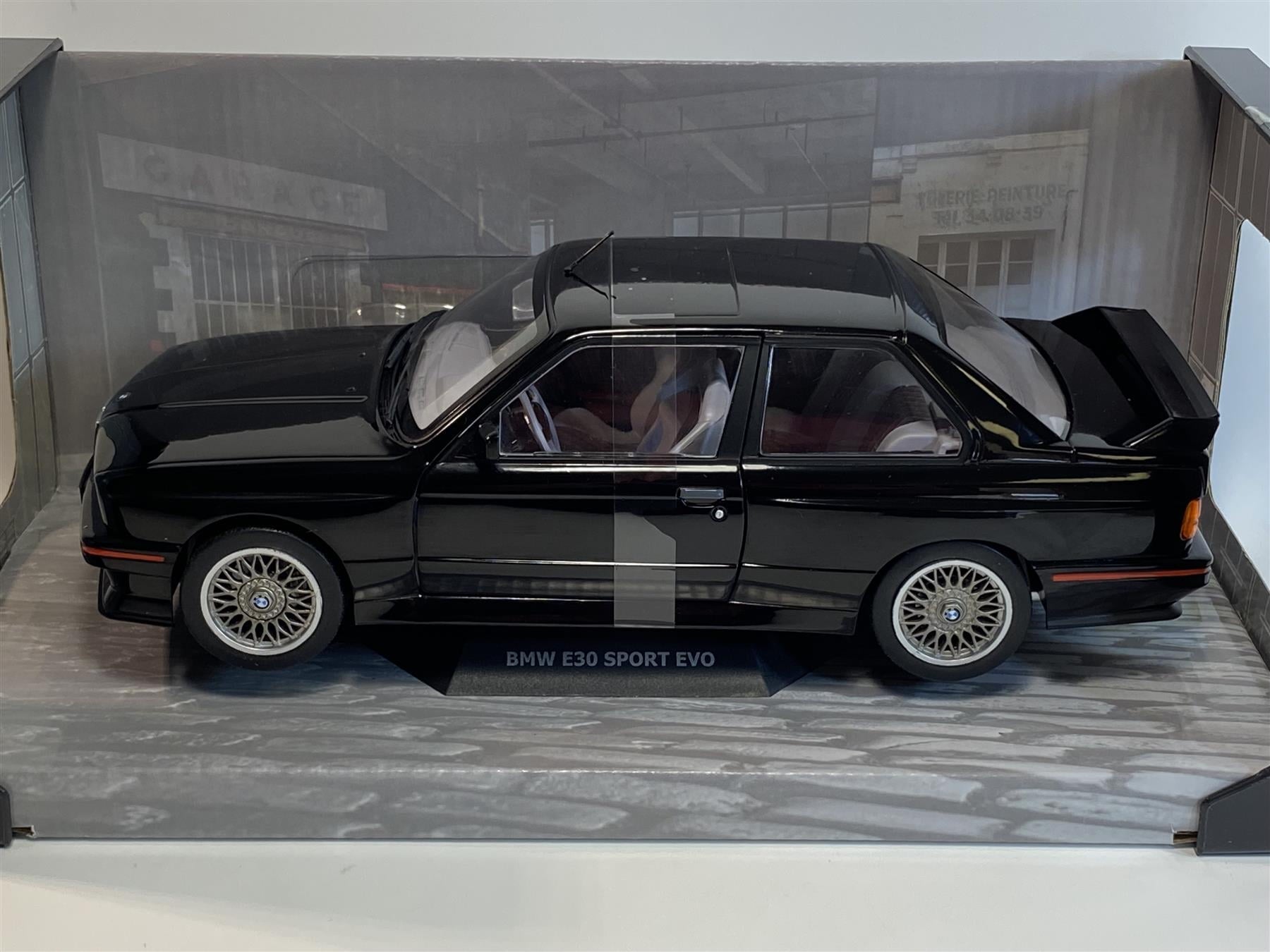 1990 BMW E30 Sport Evo Black 1/18 Diecast Model Car by Solido