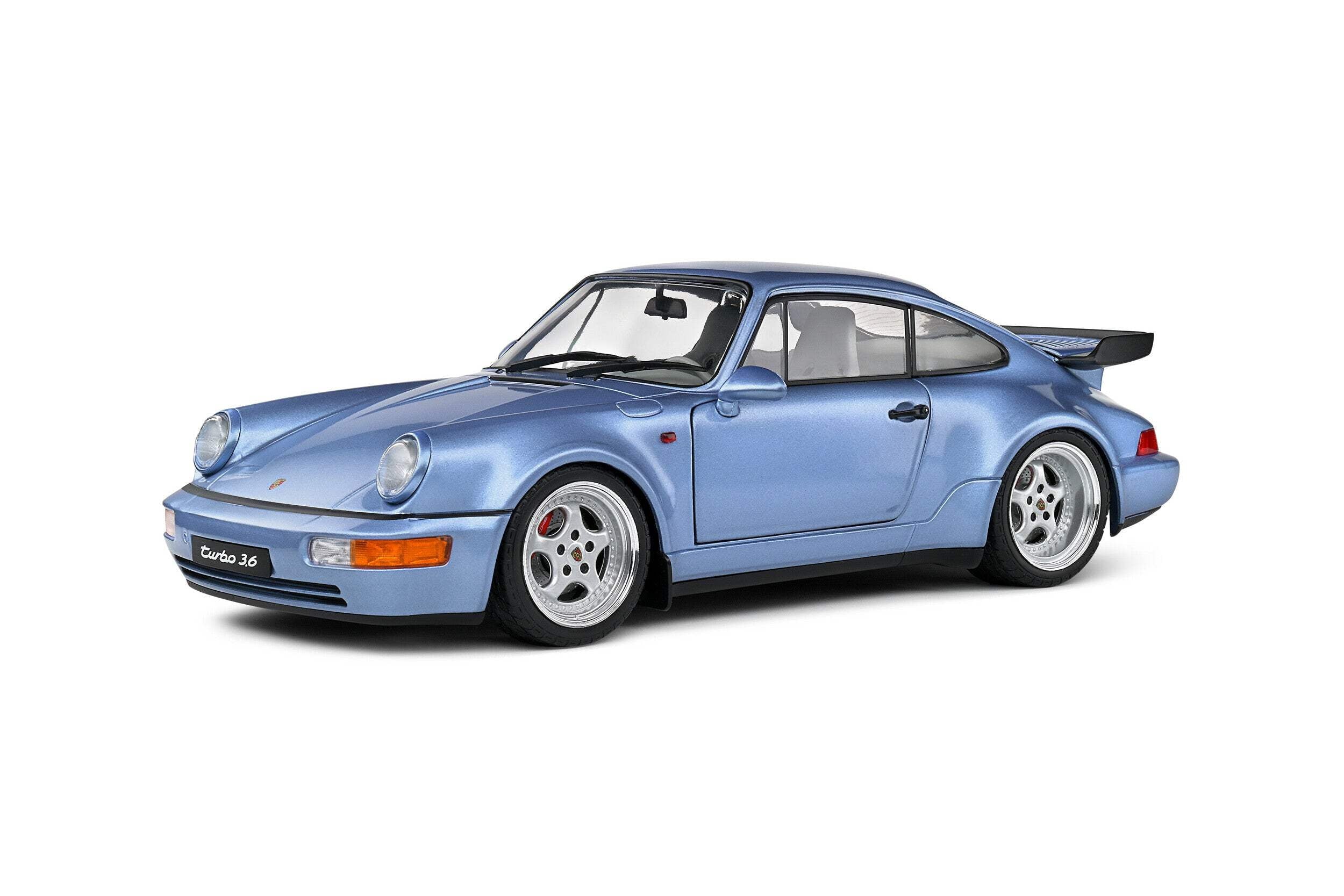 1990 Porsche 911 (964) Turbo Horizon Blue Metallic 1/18 Die Cast Model Car by Solido