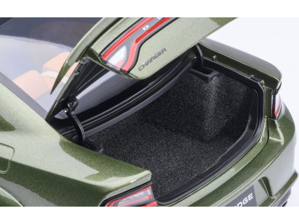 Dodge Charger SRT Hellcat Redeye F8 Green Metallic with Matt Black Top 1/18 Car Model by Autoart