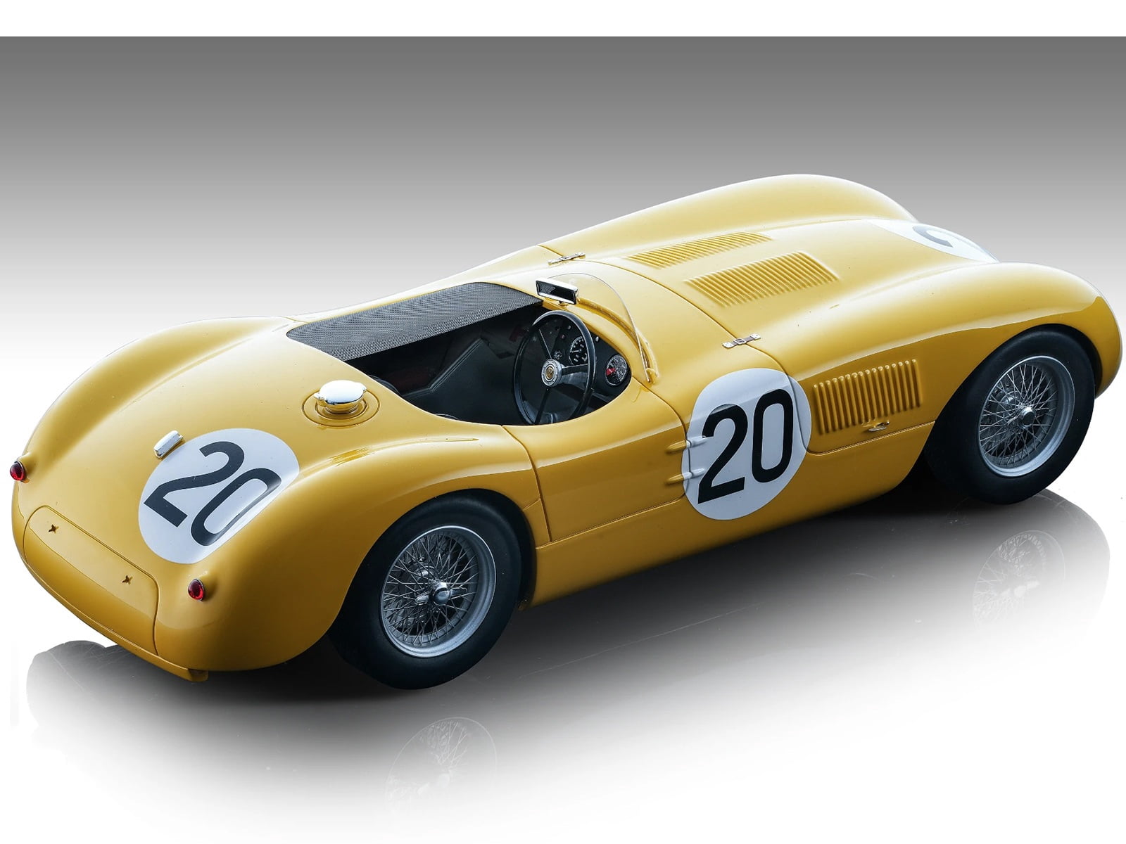 Jaguar C-Type #20 Roger Laurent - Charles de Tornaco "24 Hours of Le Mans" 1954 "Mythos Series" 1/18 Model Car by Tecnomodel