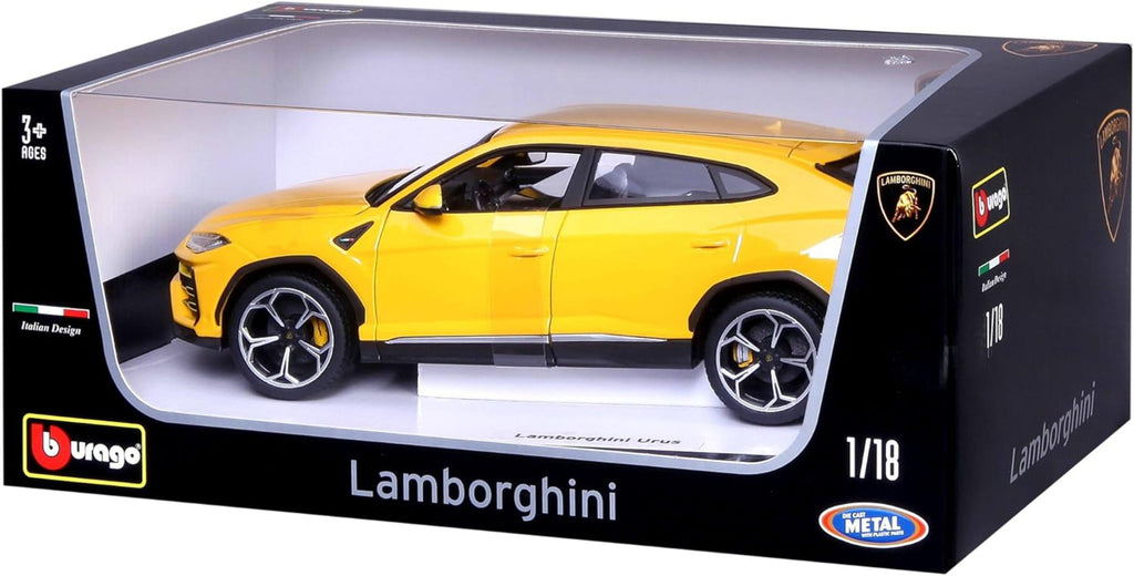 Bburago 11042y 1-18 Lamborghini Urus Diecast Model Car, Yellow