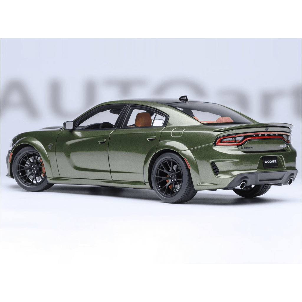 Dodge Charger SRT Hellcat Redeye F8 Green Metallic with Matt Black Top 1/18 Car Model by Autoart