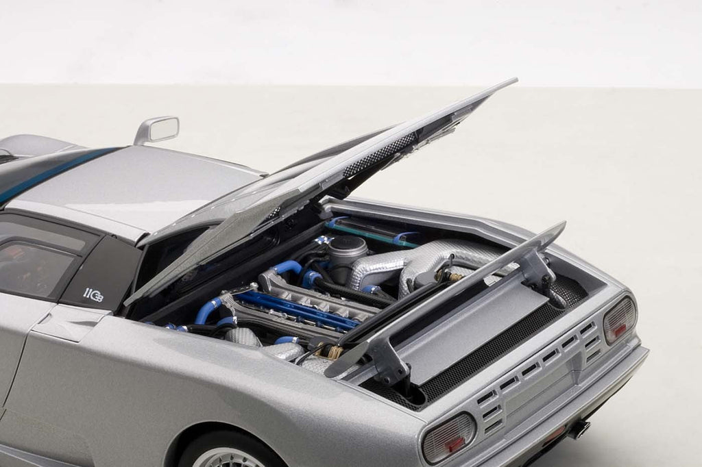 Bugatti EB110 GT Silver 1/18 Diecast Car Model by Autoart