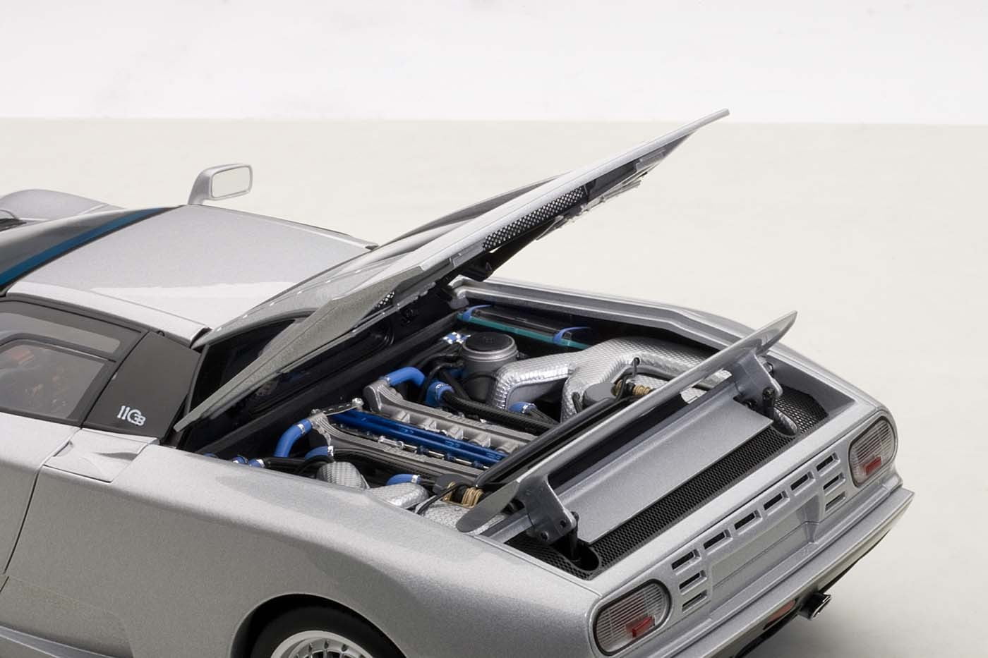 Bugatti EB110 GT Silver 1/18 Diecast Car Model by Autoart