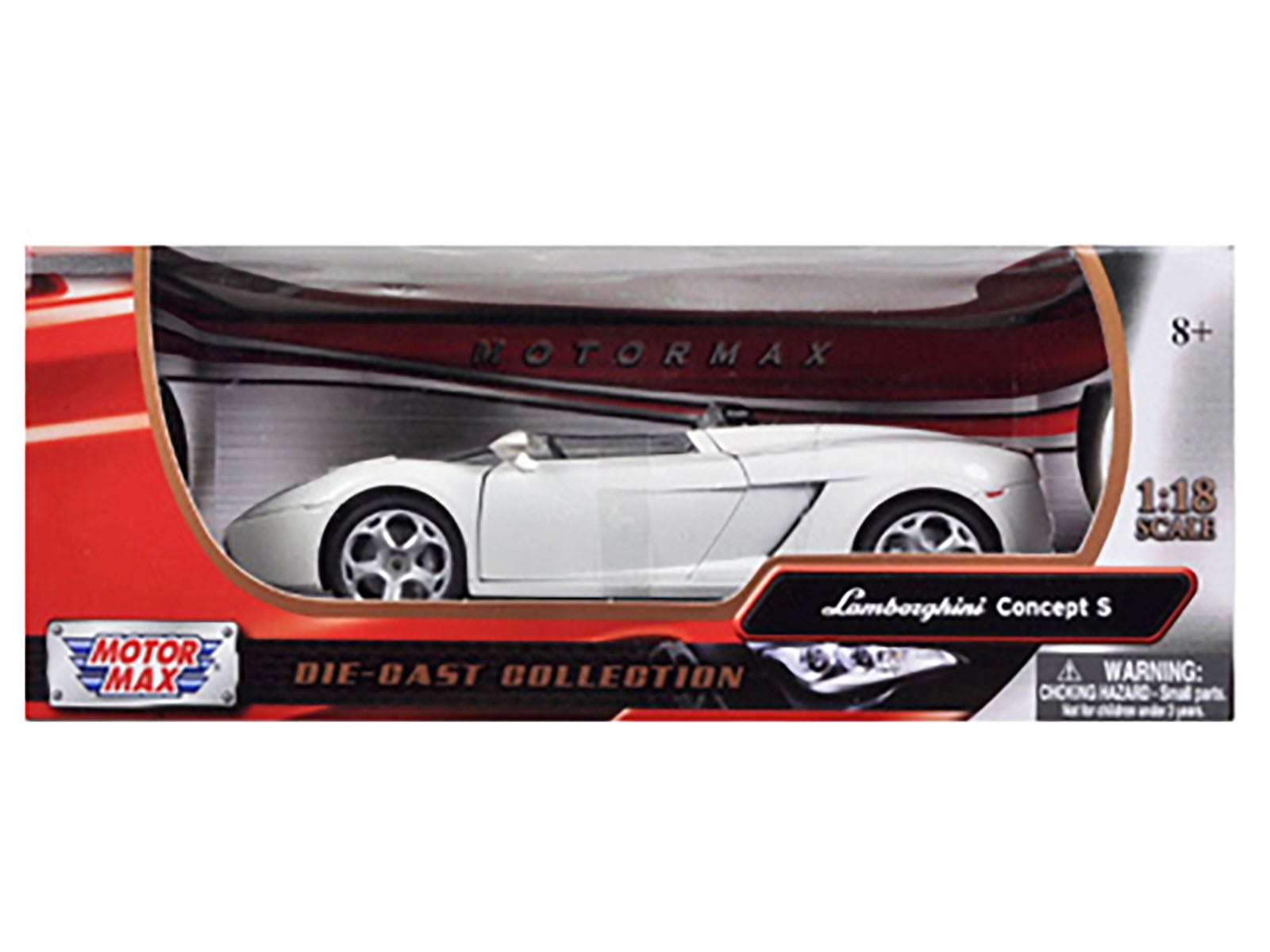 Lamborghini Concept S Pearl White 1/18 Diecast Car Model by Motormax