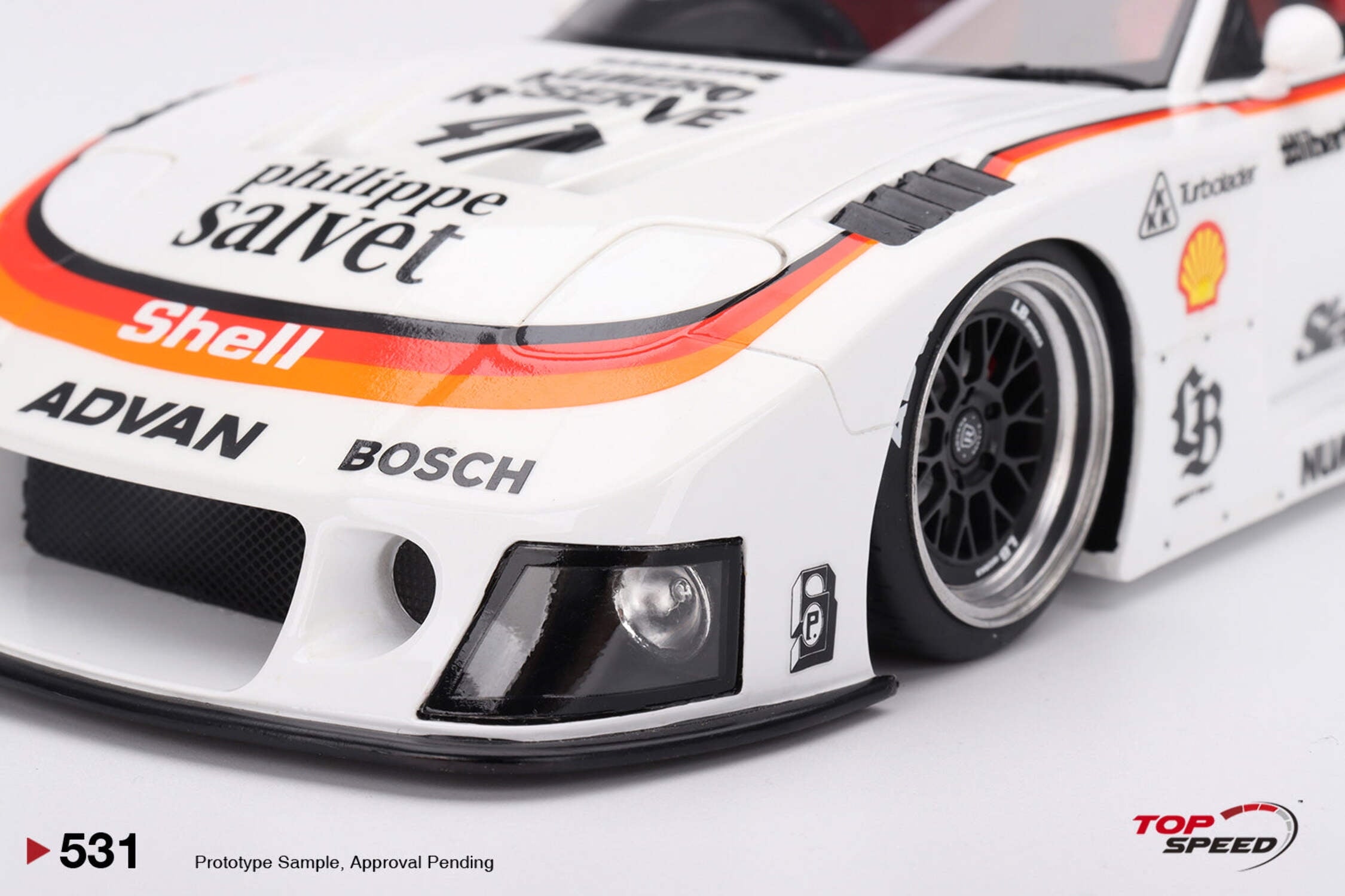 Top Speed TS0531 Mazda RX-7 LB-Super Silhouette No.41 Numero Reserve White 1-18 Scale Model Car