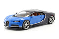 2016 Bugatti Chiron Blue 1/18 Diecast Model Car by Bburago
