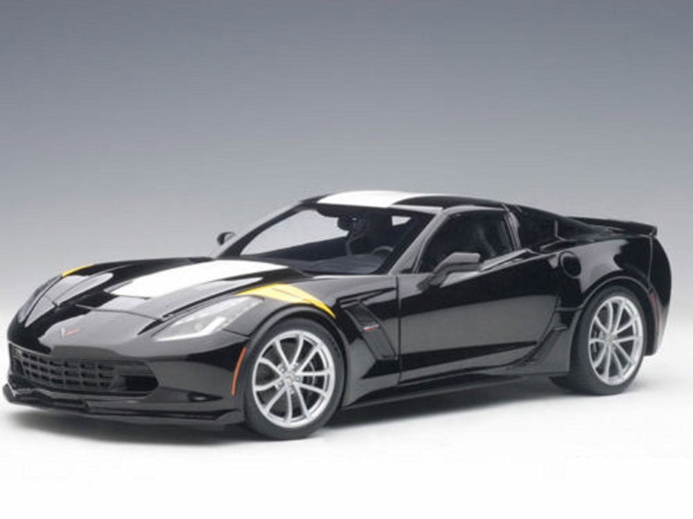 2017 Chevy Corvette C7 Grand Sport, Black - AutoArt 71273 - 1/18 Scale Collectible Diecast Vehicle Replica