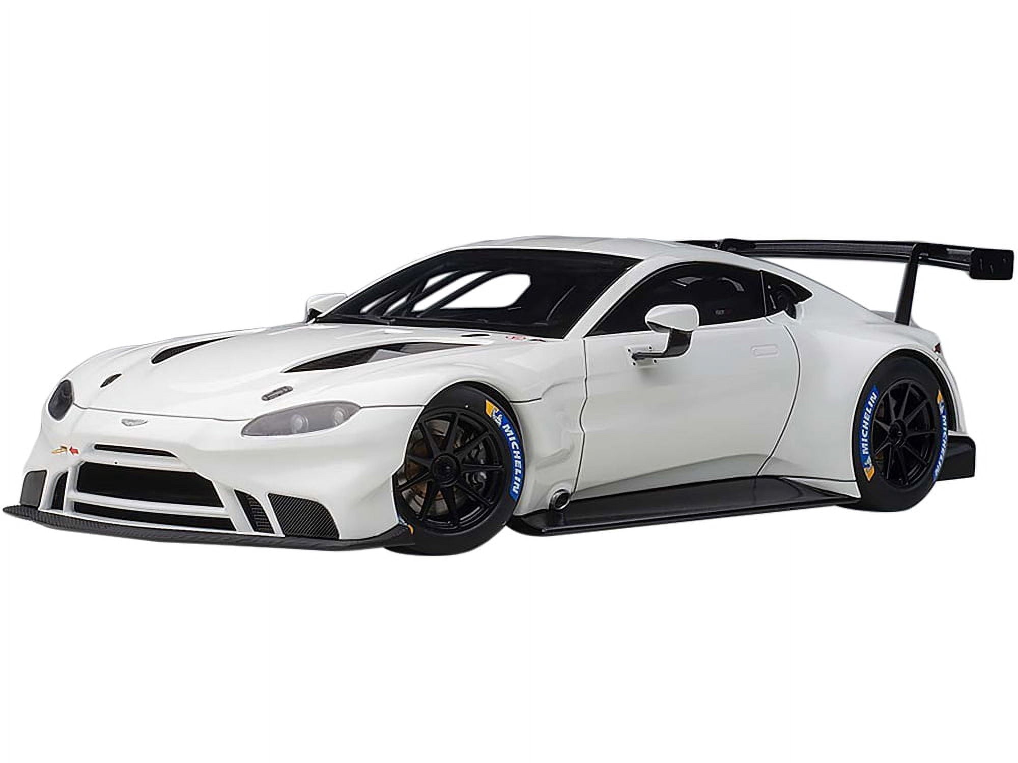 2018 Aston Martin Vantage GTE Le Mans PRO White with Carbon Accents 1/18 Model Car by Autoart