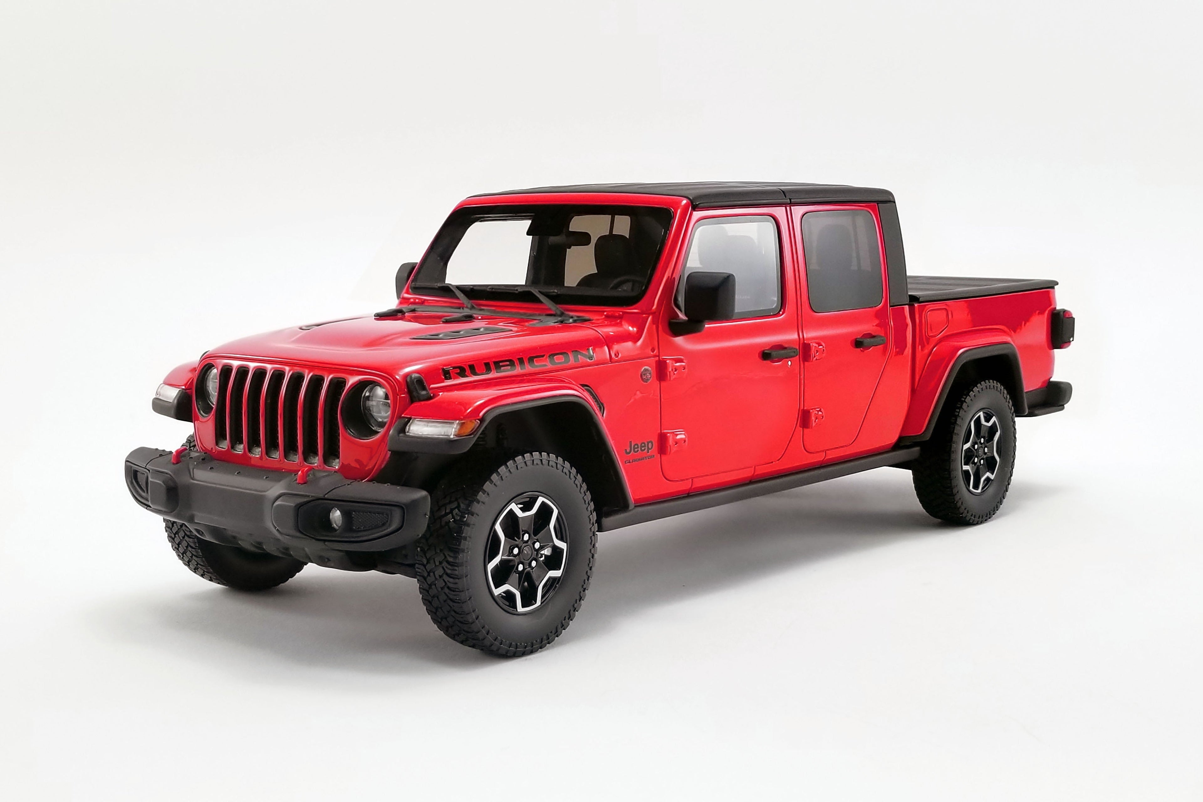 2019 Jeep Gladiator Rubicon Pickup Truck, Firecracker Red - GT Spirit US024 - 1/18 scale Resin Model Toy Car