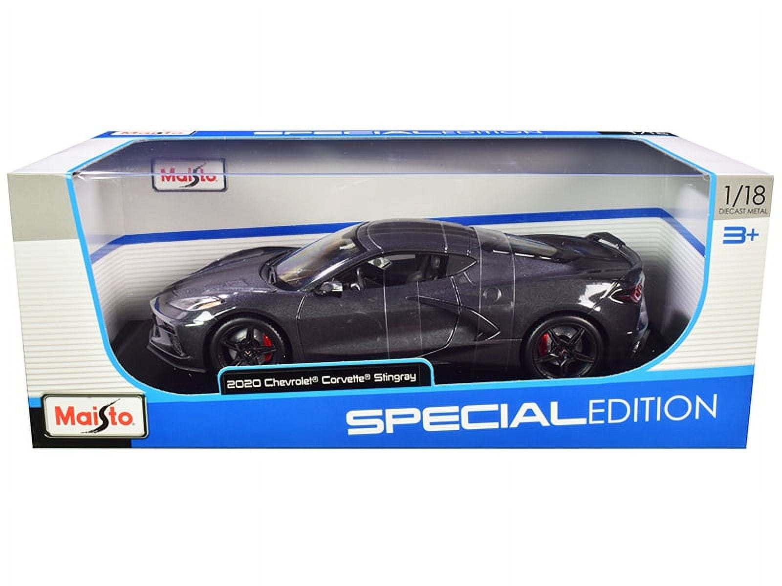 2020 Chevy Corvette Stingray C8 , Dark Gray - Maisto 31447GY - 1/18 scale Diecast Model Toy Car