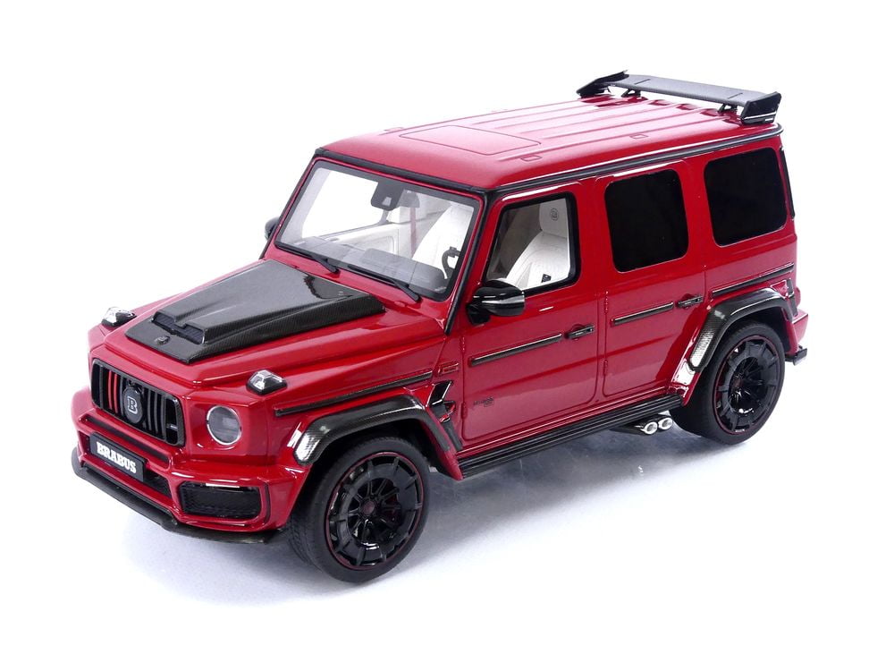 2022 Brabus 900 Rocket Edition Red with Carbon Hood 1/18 Model Car by GT Spirit