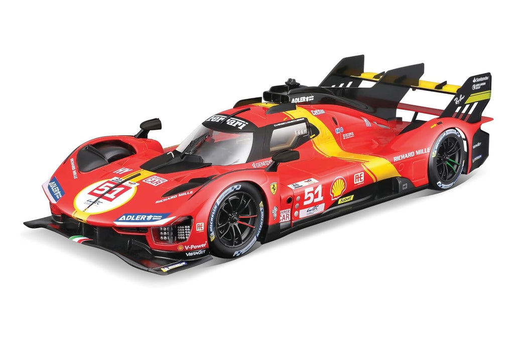 2023 Ferrari 499P #51 James Calado, Red - Bburago 18-16301R - 1/18 Scale Diecast Model Car