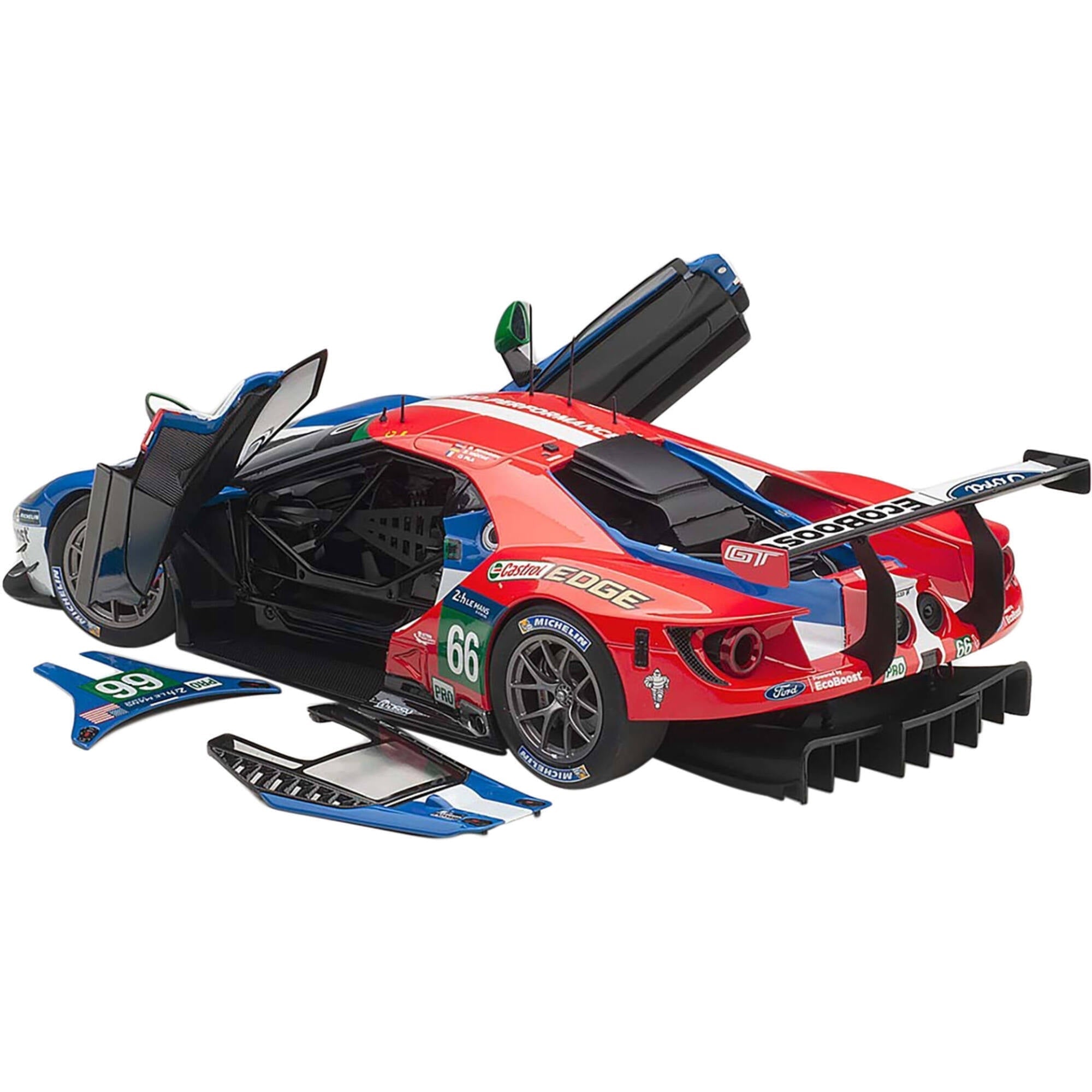 Autoart 81610 Ford GT No.66 B. Johnson S. Mucke O. Pla LE Mans 2016 1 by 18 Scale Model Car