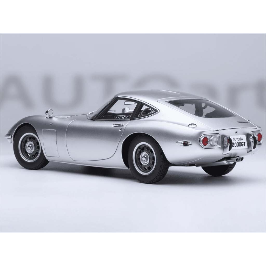 1967 Toyota 2000GT RHD (Right Hand Drive) Silver Metallic 1/18 Model Car by Autoart