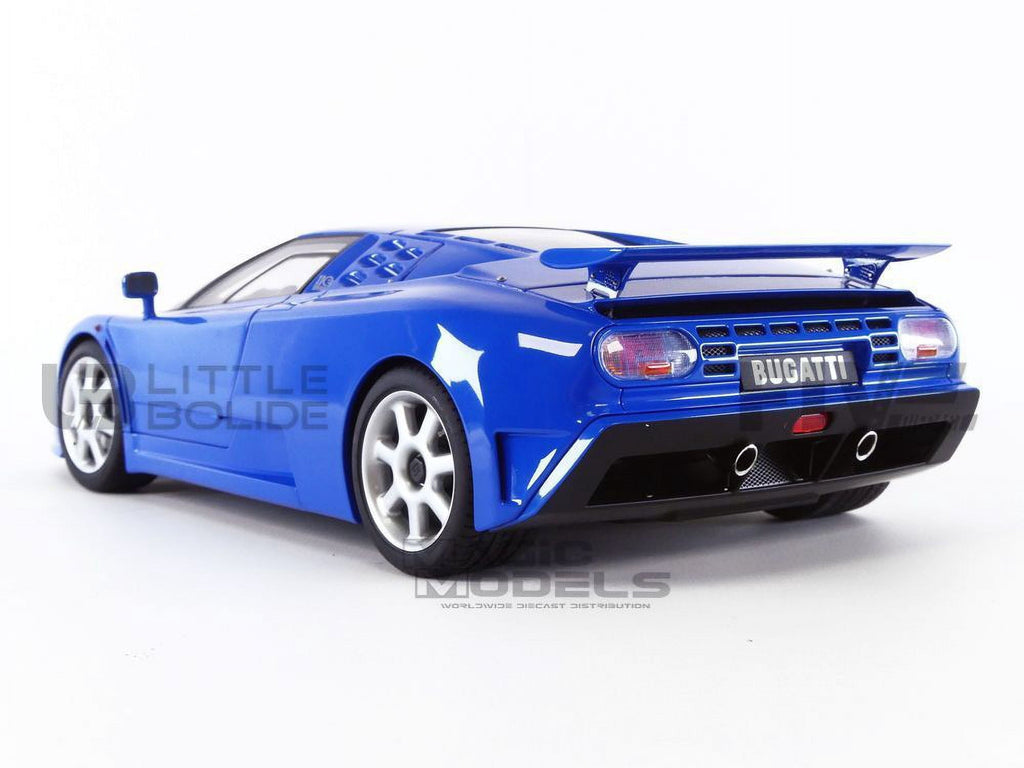 Bugatti EB110 SS Super Sport French Racing Blue with Silver Wheels 1/18 Model Car by Autoart