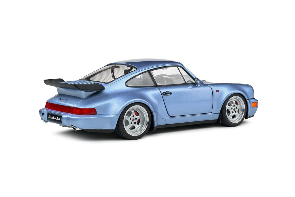 1990 Porsche 911 (964) Turbo Horizon Blue Metallic 1/18 Die Cast Model Car by Solido