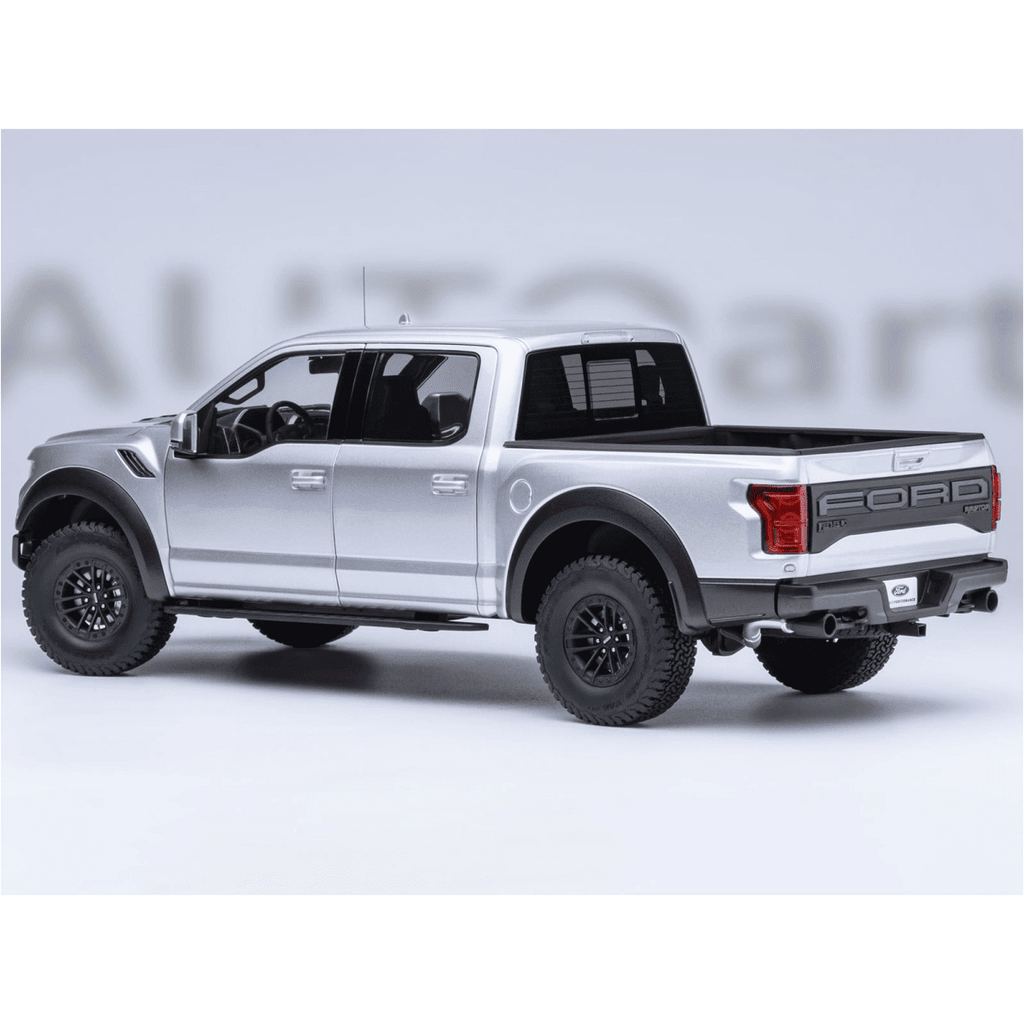 2019 Ford F-150 Raptor Pickup Truck Ingot Silver 1/18 Model Car by Autoart