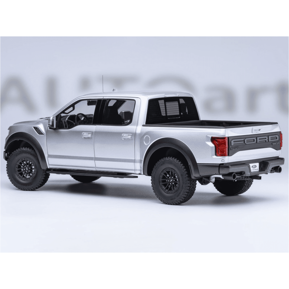 2019 Ford F-150 Raptor Pickup Truck Ingot Silver 1/18 Model Car by Autoart