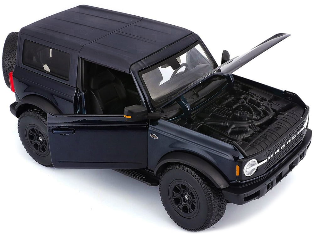 2021 Ford Bronco Wildtrak Dark Blue Metallic with Dark Gray Top "Special Edition" 1/18 Diecast Model Car by Maisto