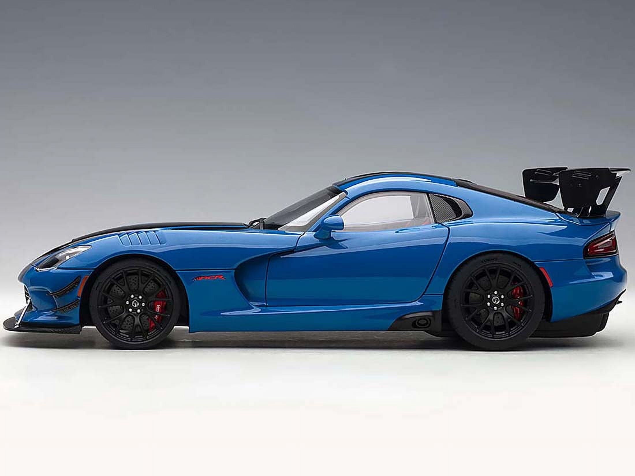 2017 Dodge Viper ACR Competition Blue with Black Stripes 1/18 Model Car by Autoart
