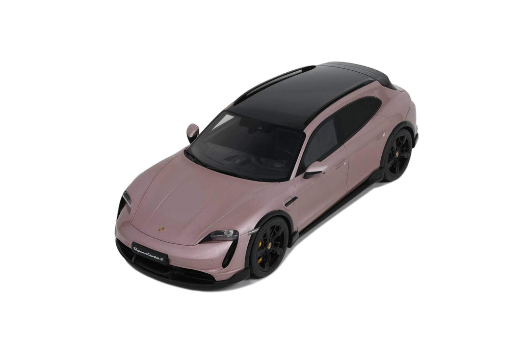 2022 Porsche Taycan Turbo S Cross Turismo Pink Metallic 1/18 Model Car by GT Spirit