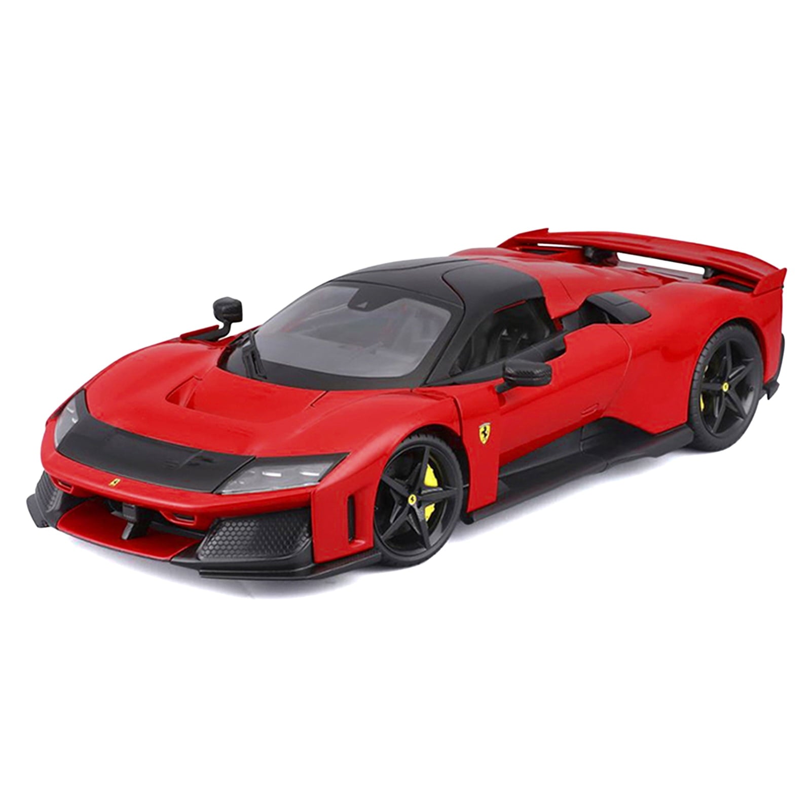 Ferrari F80 Red with Black Top "Race + Play" Series 1/18 Diecast Model Car by Bburago
