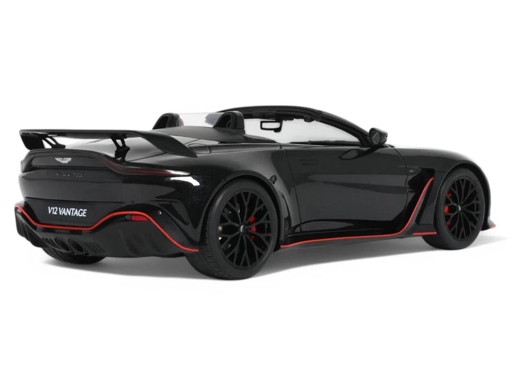 2023 Aston Martin V12 Vantage Roadster Onyx Black 1/18 Model Car by GT Spirit