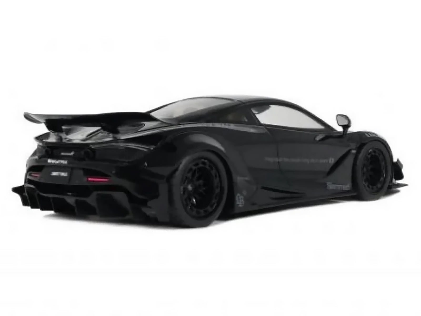 2023 McLaren 720S "LB-Works - Liberty Walk" Black 1/18 Model Car by GT Spirit