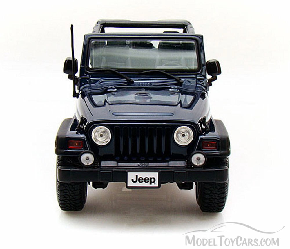 Jeep Wrangler Rubicon, Blue - Maisto 31663 - 1/18 Scale Diecast Model Toy Car
