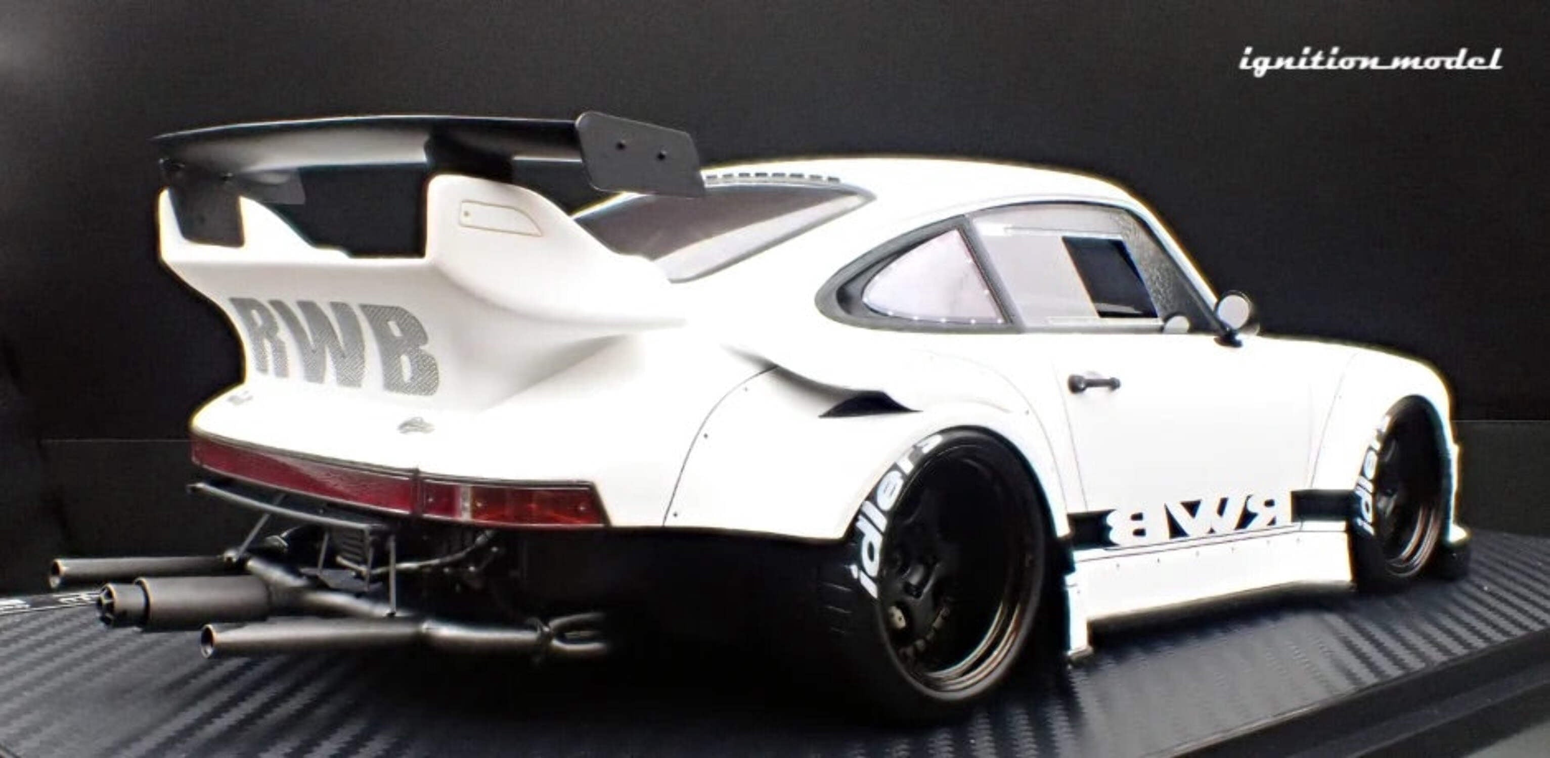 Ignition-Model Porsche 911 RWB 930 Matte White w/ Work S1 Wheels 1:18