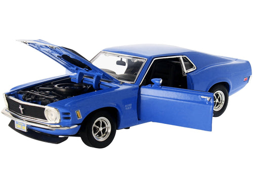 1970 Ford Mustang Boss 429 Dark Blue "Timeless Classics" Series 1/18 Diecast Model Car by Motormax