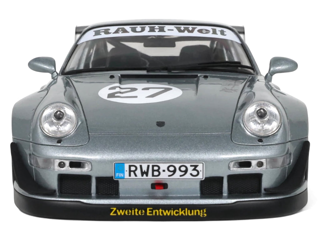 2024 RWB Yuiitsumuni #27 Silver Metallic 1/18 Model Car by GT Spirit