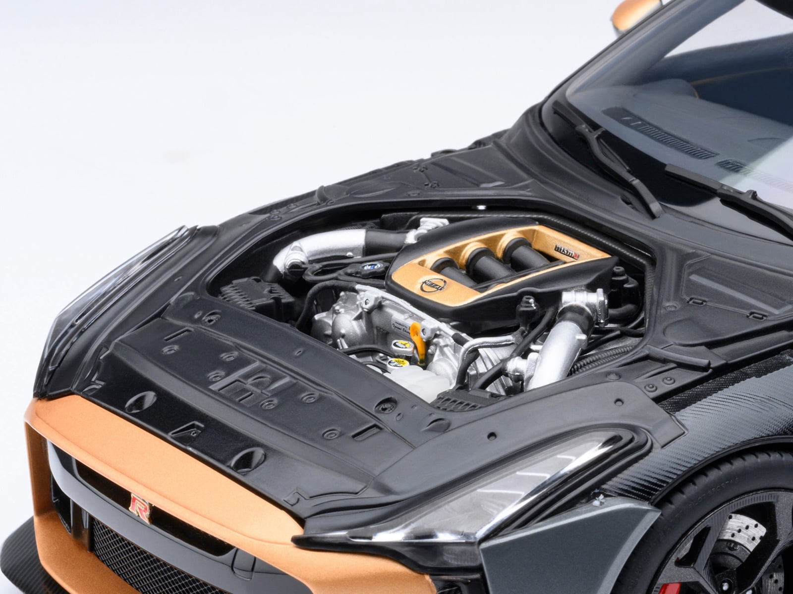 Nissan GT-R50 By ItalDesign "Goodwood Version" Liquid Kinetic Gray Metallic with Gold Accents 1/18 Model Car by Autoart