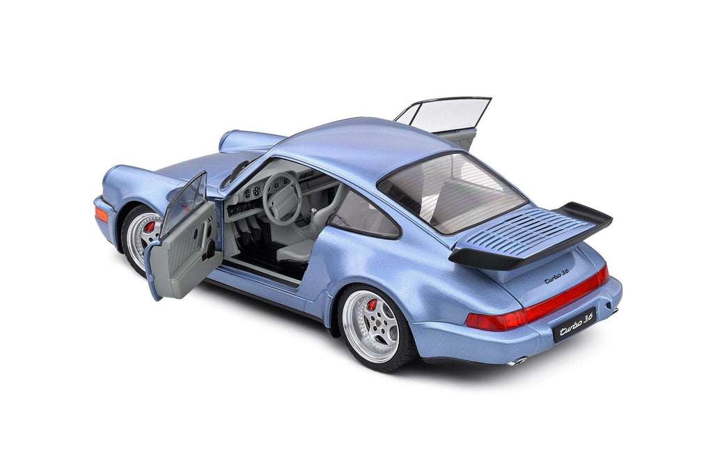 1990 Porsche 911 (964) Turbo Horizon Blue Metallic 1/18 Die Cast Model Car by Solido
