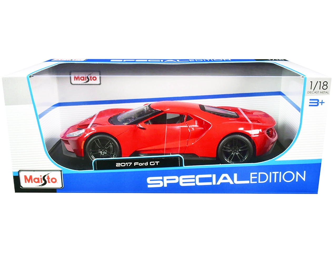 2017 Ford GT Red with Black Wheels "Special Edition" 1/18 Diecast Model Car by Maisto