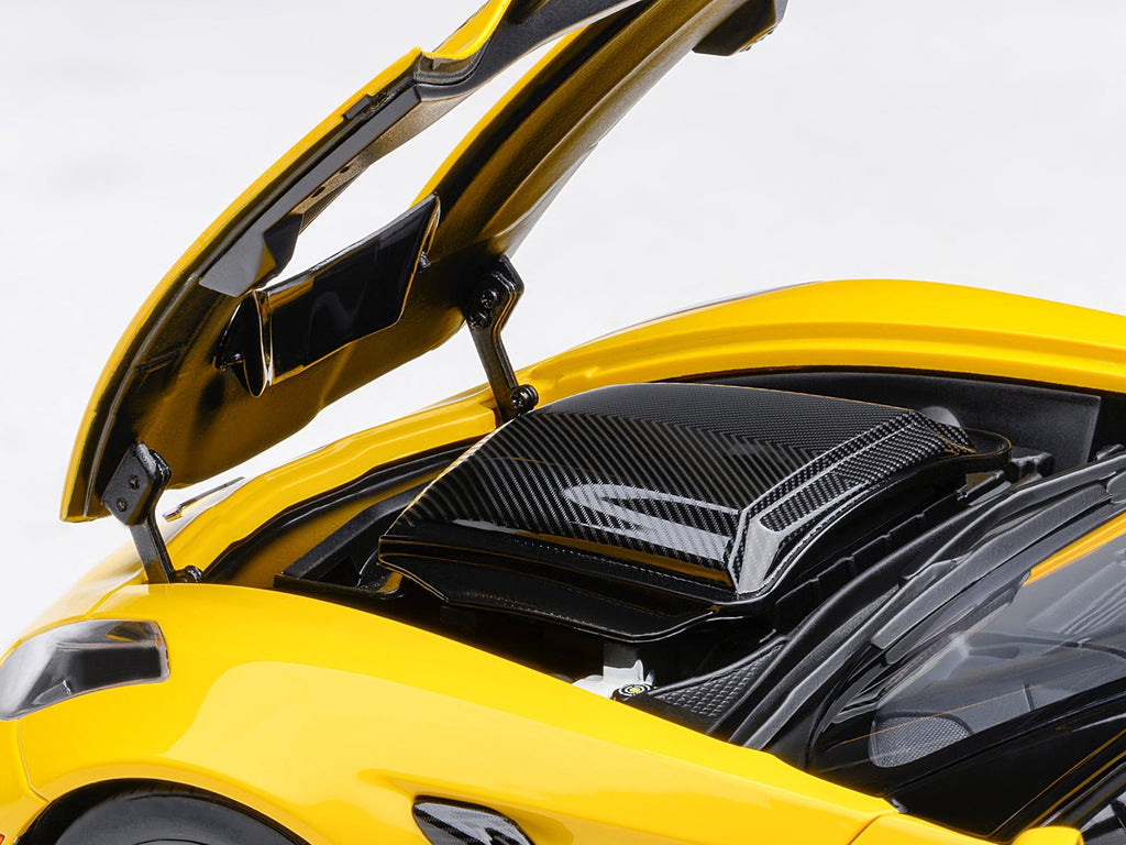 2019 Chevrolet Corvette C7 ZR1 Corvette Racing Yellow Tintcoat with Carbon Top 1/18 Model Car by Autoart