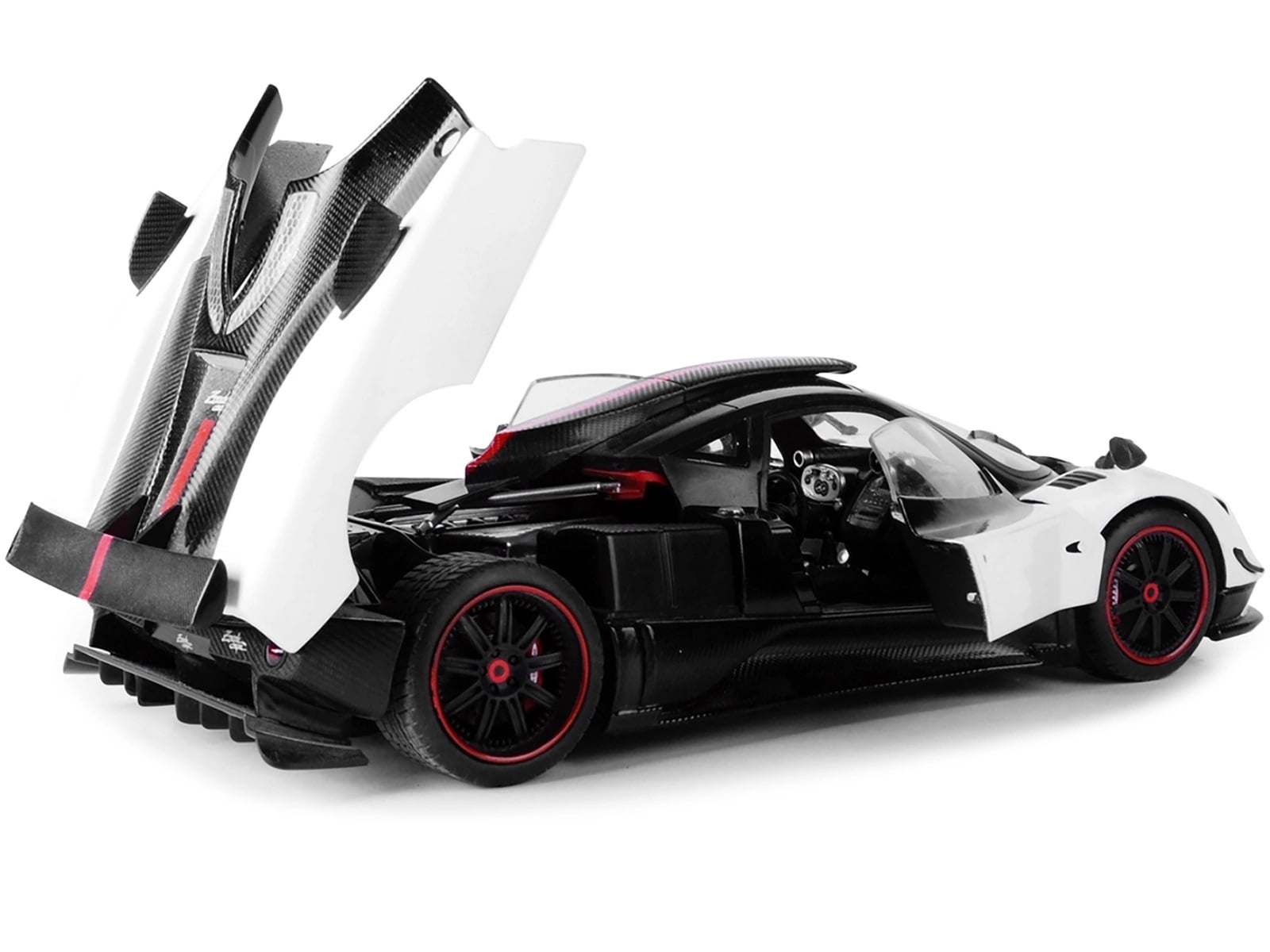 Pagani Zonda 5 Cinque White and Black 1/18 Diecast Model Car by Motormax