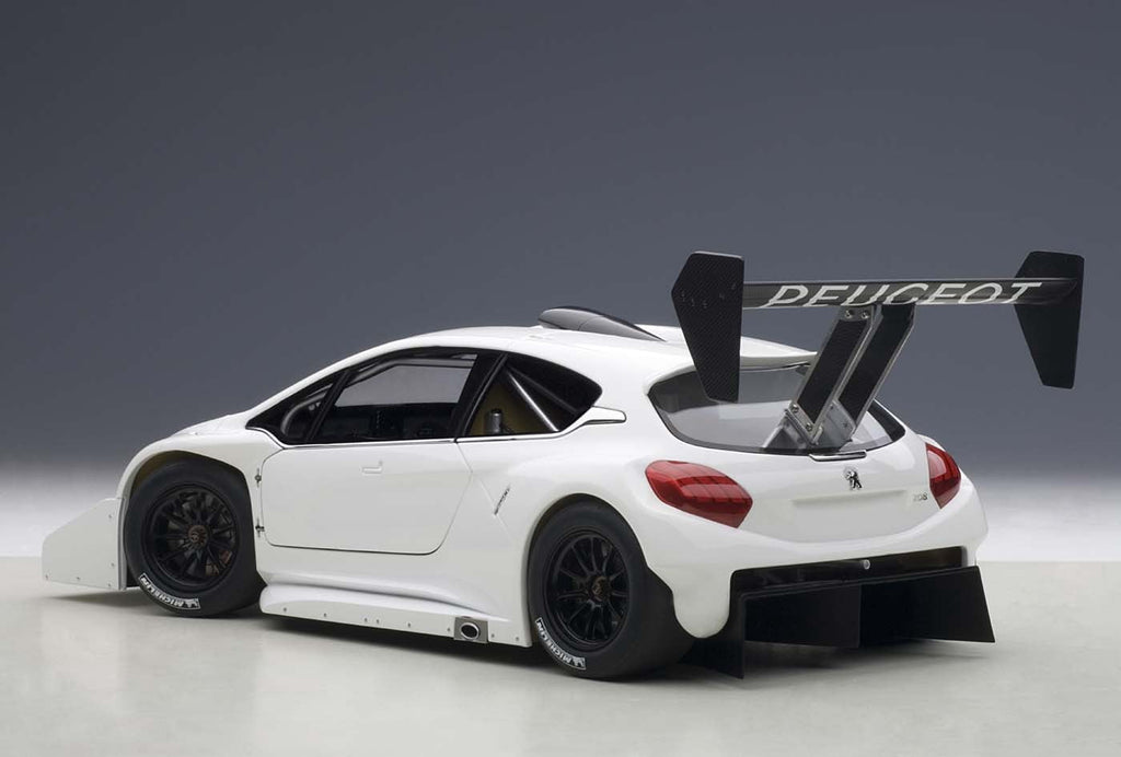 2013 Peugeot 208 T16 Pikes Peak Race Car Plain White Version 1/18 Model Car by Autoart