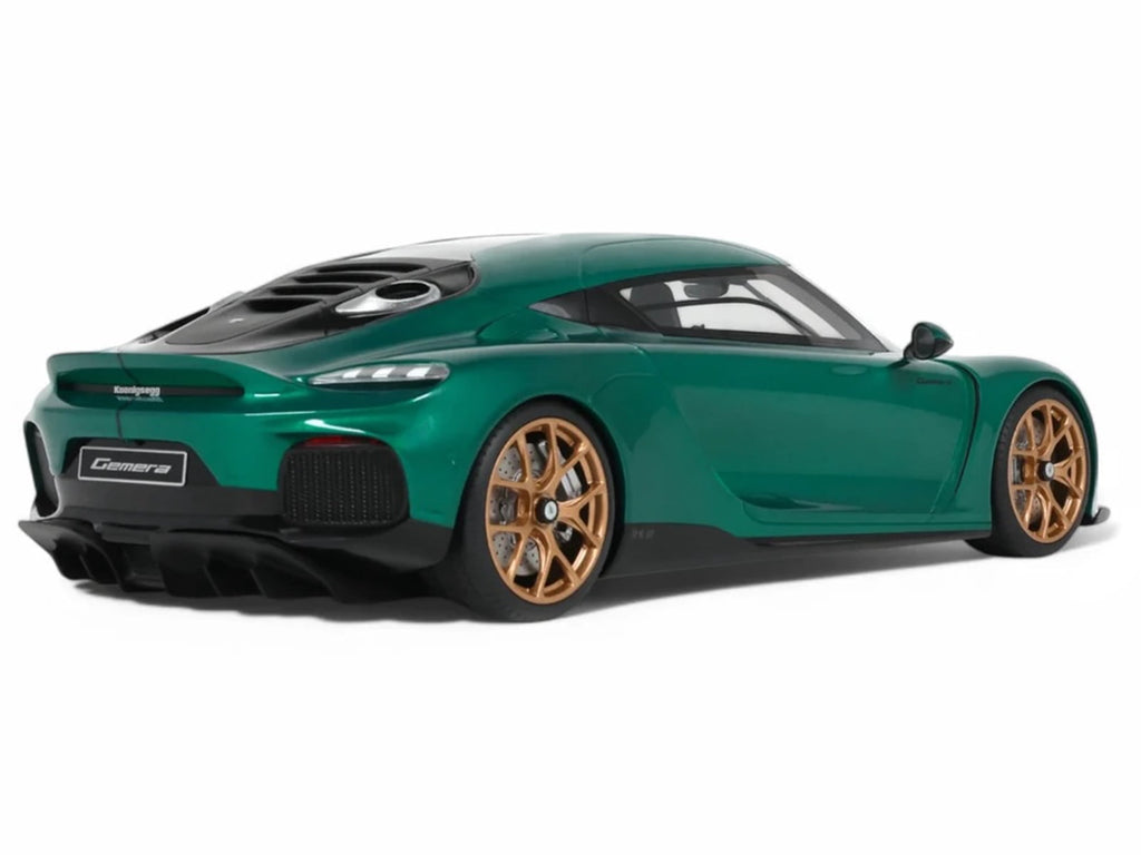 2024 Koenigsegg Gemera Racing Green Metallic 1/18 Model Car by GT Spirit