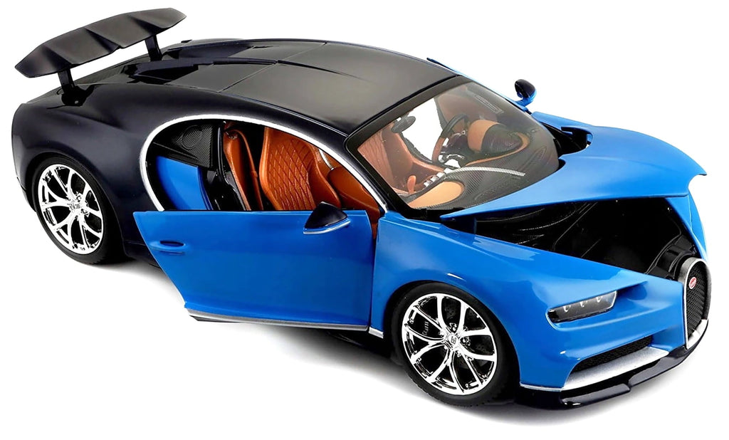 2016 Bugatti Chiron Blue 1/18 Diecast Model Car by Bburago