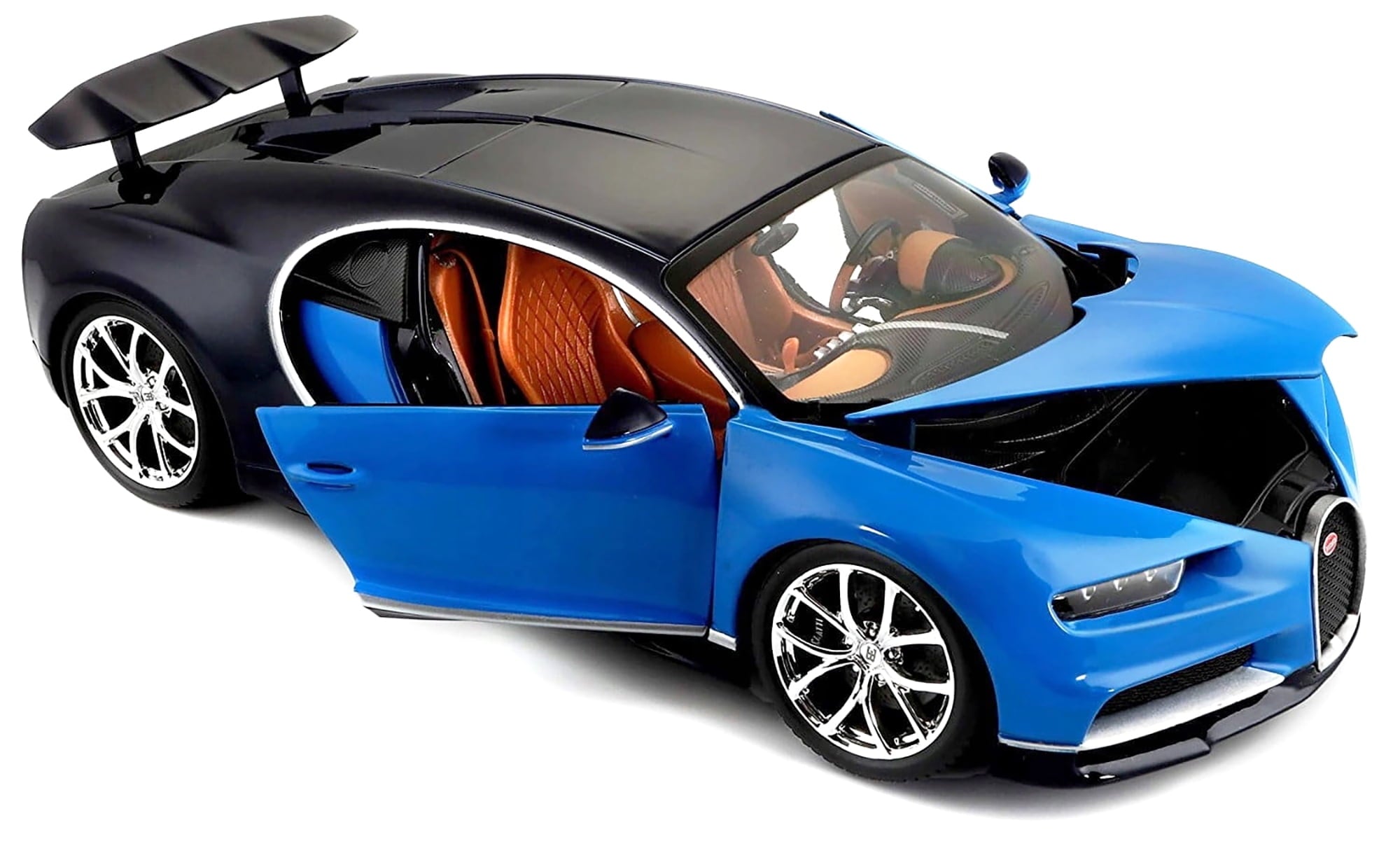 2016 Bugatti Chiron Blue 1/18 Diecast Model Car by Bburago
