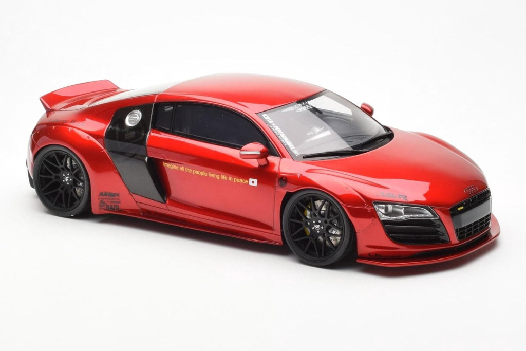 2022 Audi R8 "LB Works" Red Metallic 1/18 Model Car by GT Spirit