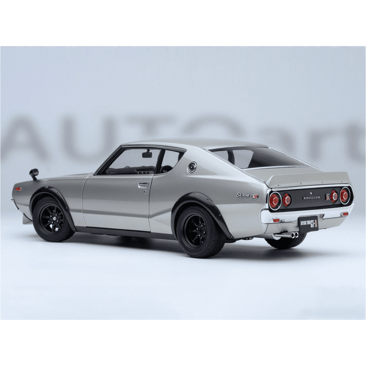 Nissan Skyline 2000GT-R (KPGC110) Tuned Version RHD (Right Hand Drive) Silver Metallic 1/18 Model Car by Autoart