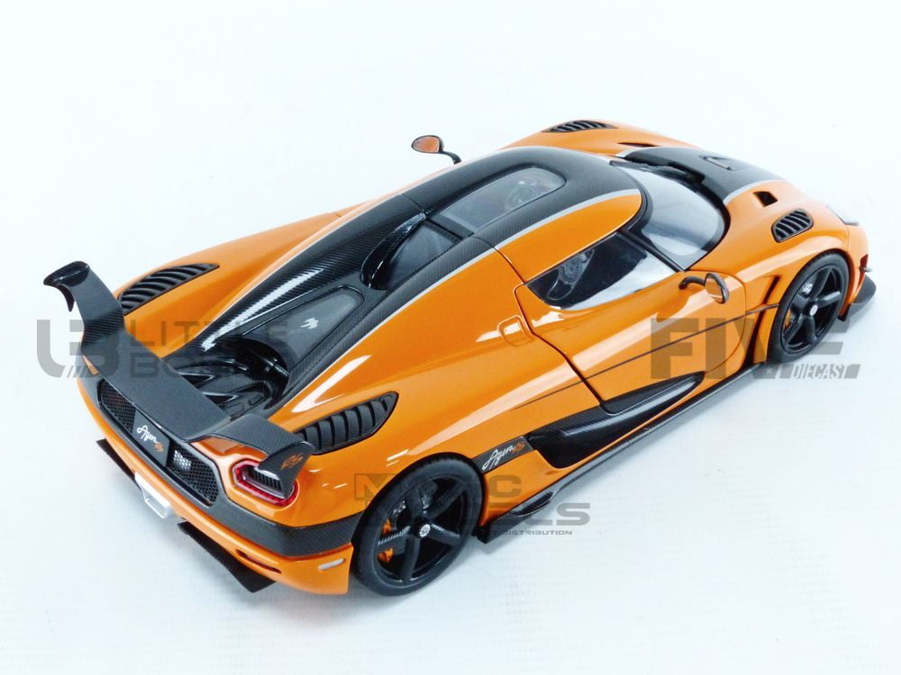 Koenigsegg Agera RS Cone Orange with Black Carbon Accents 1/18 Model Car by Autoart
