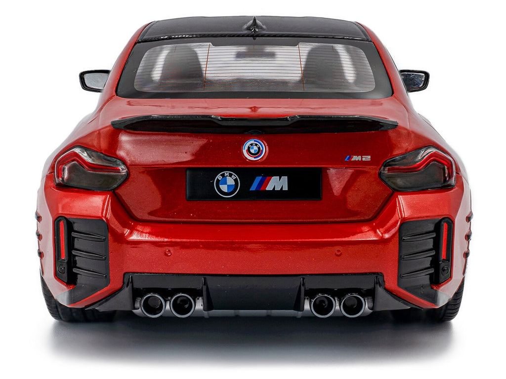 2024 BMW M2 Performance Parts Toronto Red Metallic with Carbon Top 1/18 Diecast Model Car by Solido