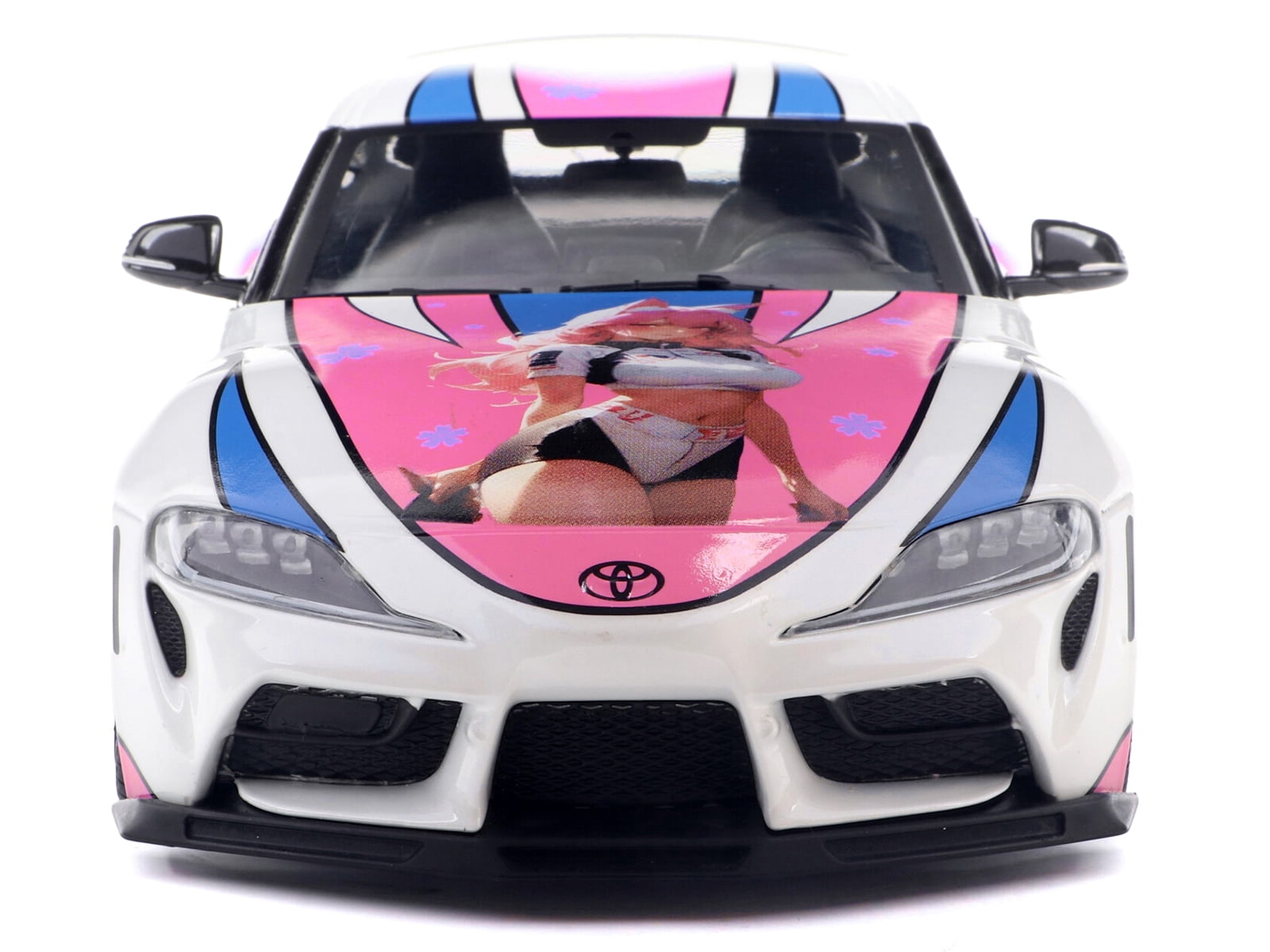 2024 Toyota GR Supra "Itasha" White with Graphics "StreetFighters" 1/18 Diecast Model Car by Solido